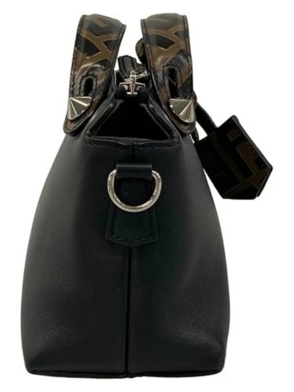 FENDI Mini By The Way 8BL145 Black Dark Brown Leather Handbag - Picture 2 of 15